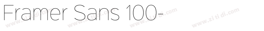 Framer Sans 100字体转换